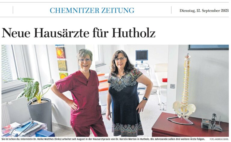 Neue Hausaerzte Fuer Hutholz Chemnitzer Zeitung Artikel 12 09 2023 02